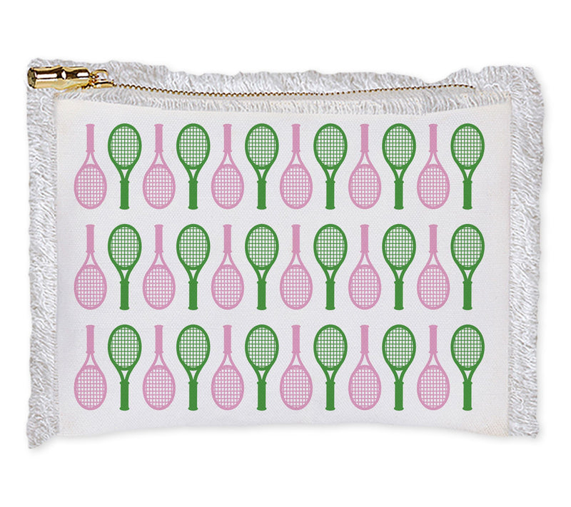By The Edit Court Cutie Zippered Cosmetic Bag with Fringe Trim — Main view