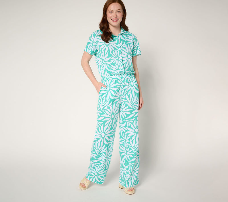 Belle Beach by Kim Gravel Reg Cabana Knit Good Vibrations Jumpsuit — View 3