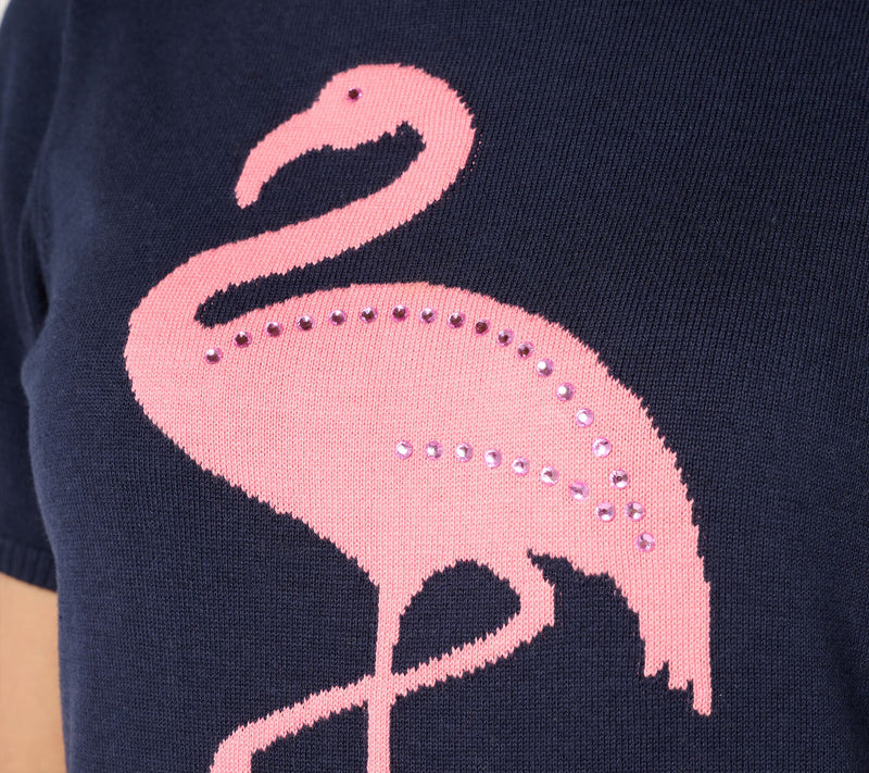 Belle Beach by Kim Gravel Let's Flamingle Sweater with Embellishment — View 6