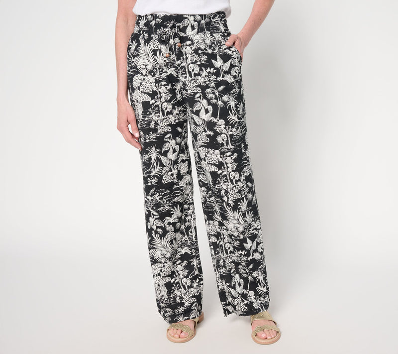 Belle Beach by Kim Gravel Regular Cabana Knit Summer Toile Pant — View 11