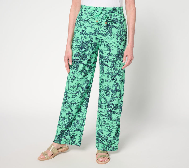 Belle Beach by Kim Gravel Regular Cabana Knit Summer Toile Pant — View 13