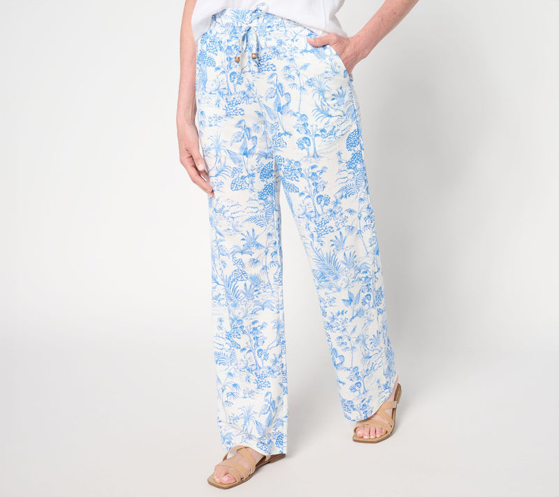Belle Beach by Kim Gravel Petite Cabana Knit Summer Toile Pant — View 9