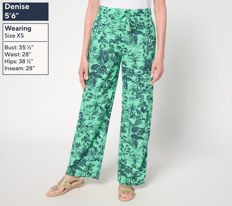 Belle Beach by Kim Gravel Petite Cabana Knit Summer Toile Pant — View 11
