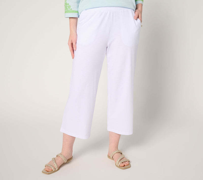 Belle by Kim Gravel Petite Cape Cod Slub Knit Cropped Pant — View 11