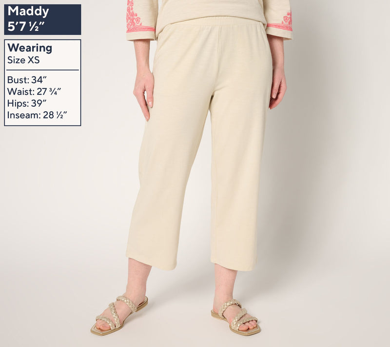 Belle by Kim Gravel Petite Cape Cod Slub Knit Cropped Pant — View 13