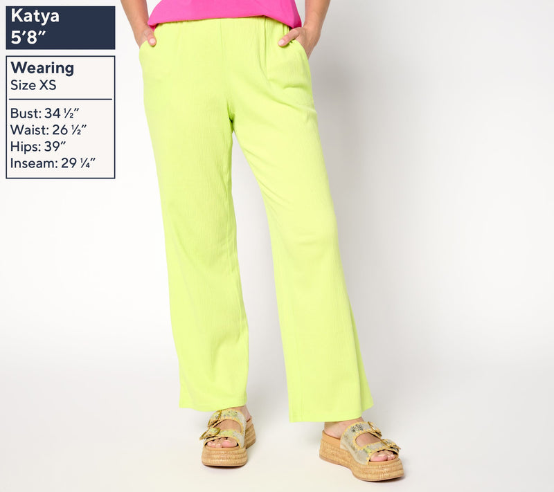 Belle by Kim Gravel Regular Packabelle Getaway Solid Beach Pant — View 16