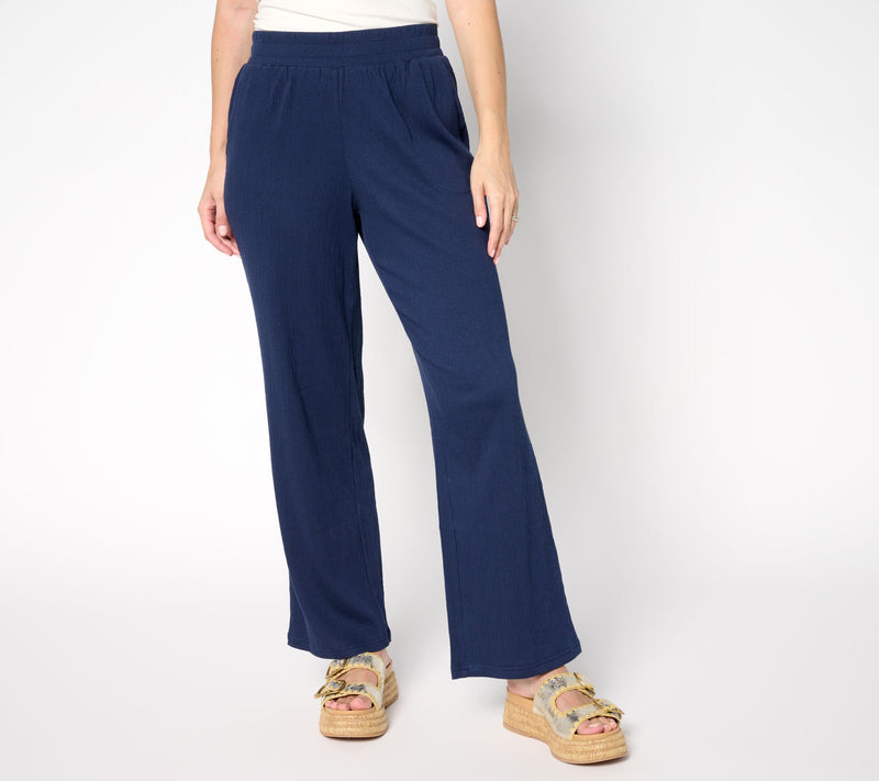 Belle by Kim Gravel Petite Packabelle Getaway Solid Beach Pant — View 13