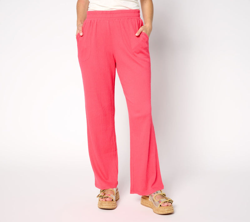 Belle by Kim Gravel Petite Packabelle Getaway Solid Beach Pant — View 3