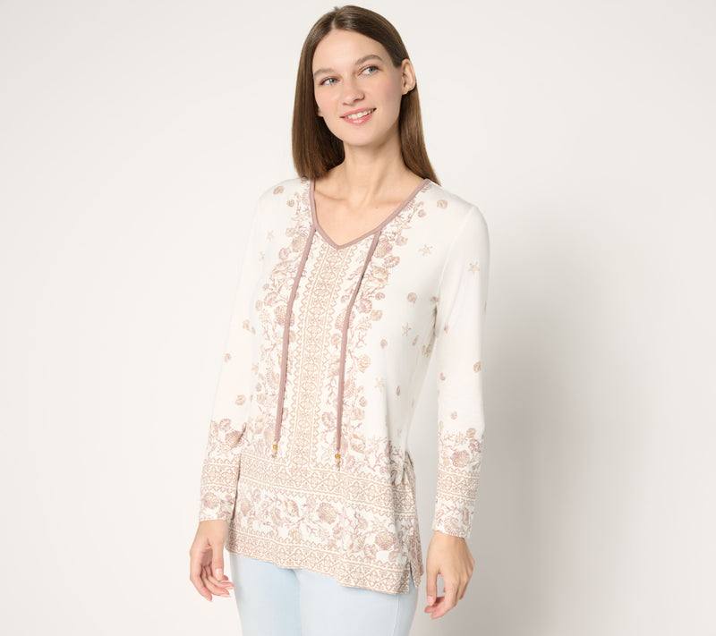Belle Beach by Kim Gravel Rayon Spandex Aquarius Printed Top — View 14