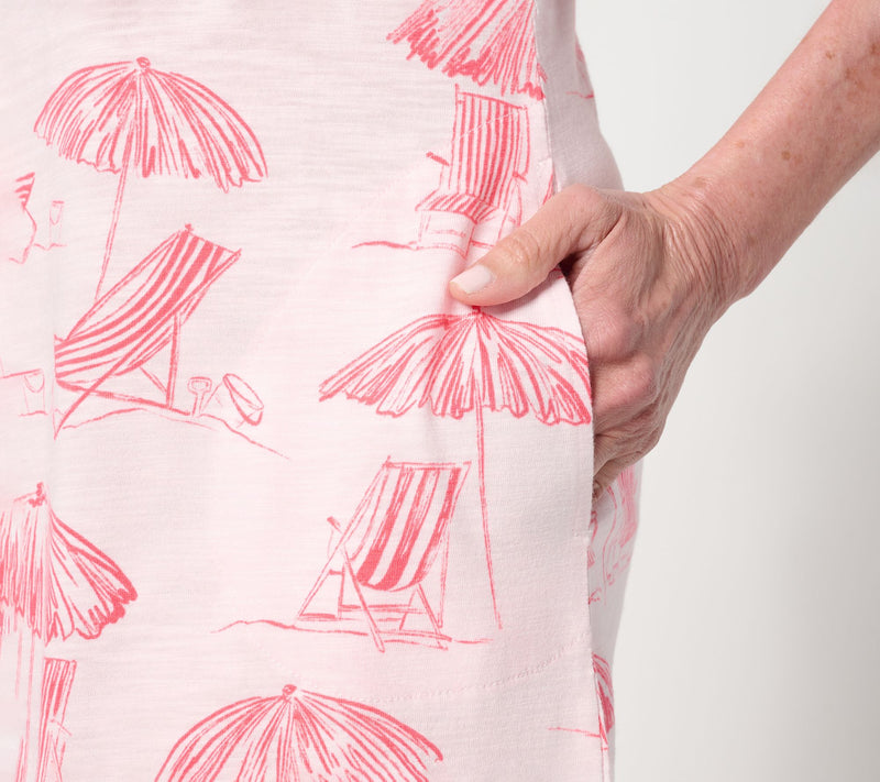 Belle Beach by Kim Gravel Petite Slub Knit Flutter Sleeve Dress — View 14
