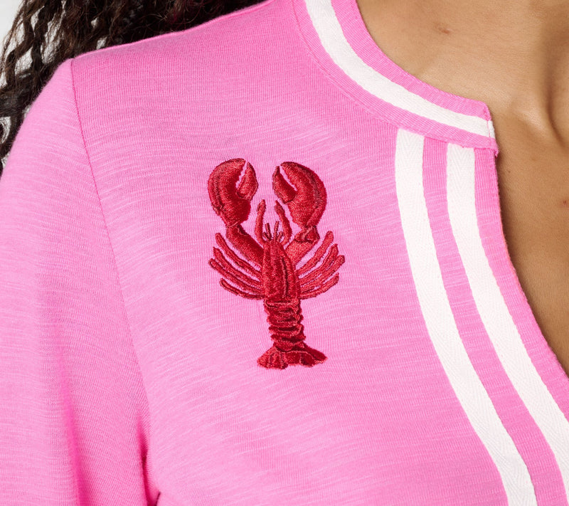 Bellisima by Kim Gravel Petite Slub Knit Rock Lobster Top — View 5