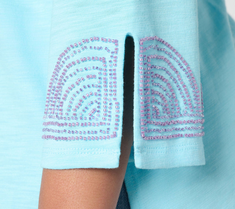 Bellisima by Kim Gravel Regular Slub Knit Boutique Beaded Tunic — View 14