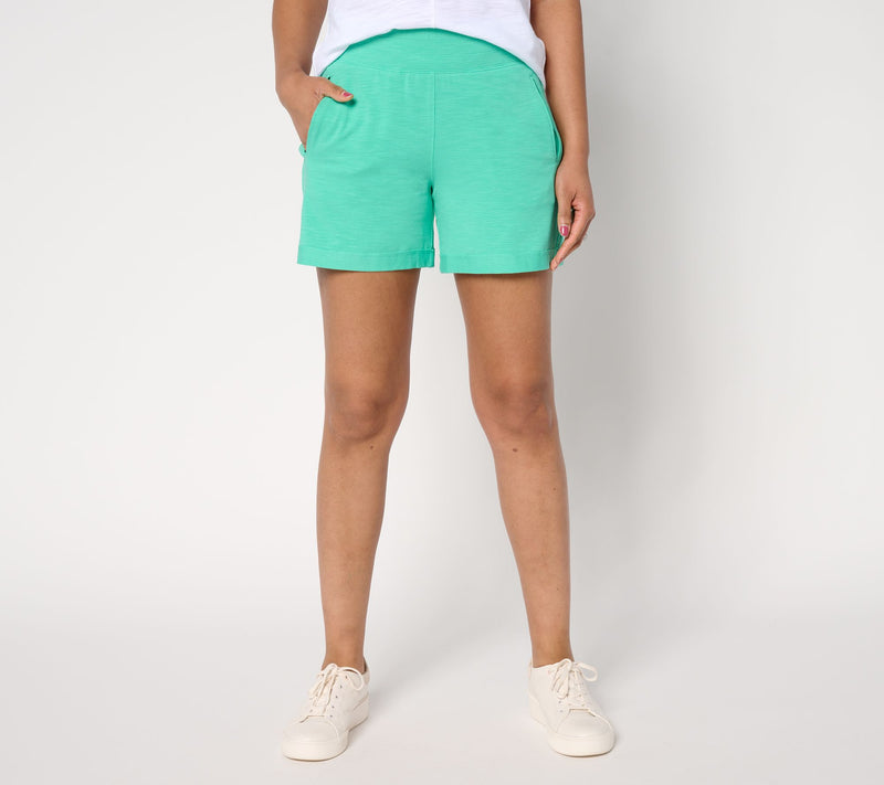 Belle by Kim Gravel Slub Knit 5" Shorts — View 13