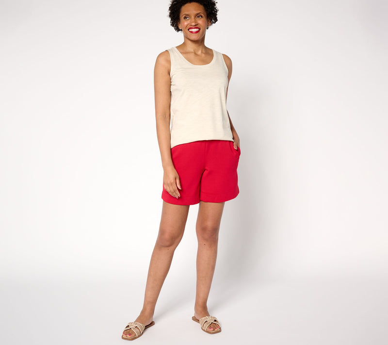 Belle by Kim Gravel ScubaLuxe Wide Hem 7" Short — View 15