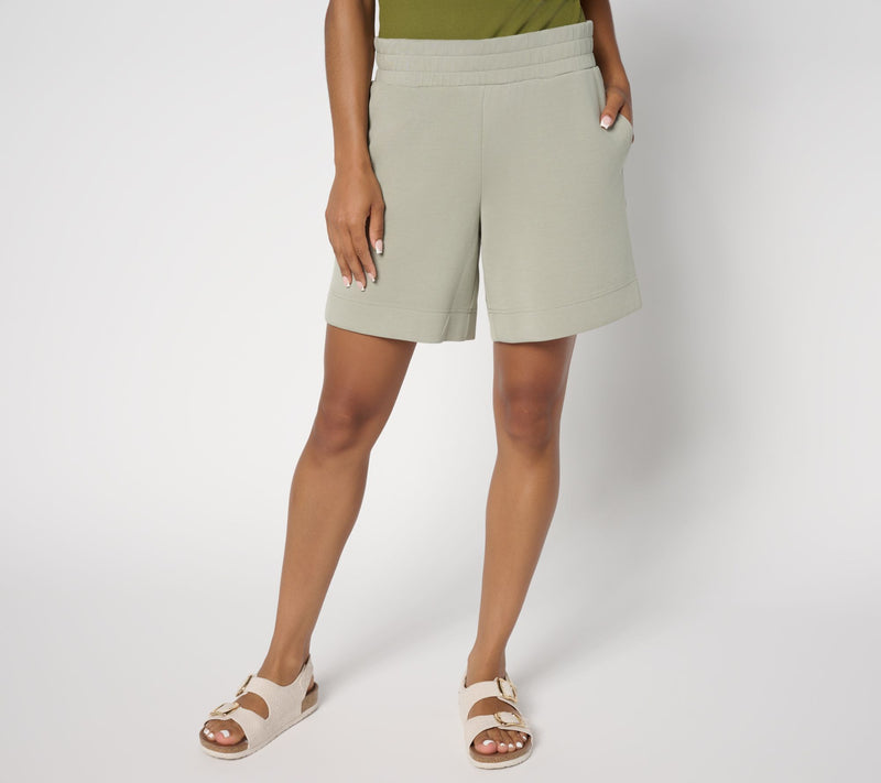 Belle by Kim Gravel ScubaLuxe Wide Hem 7" Short — View 9