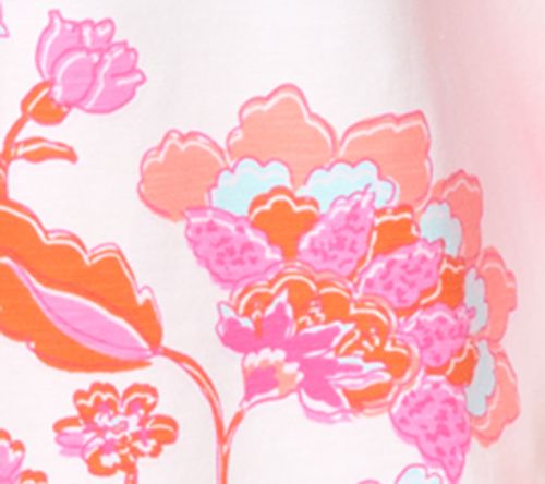Belle by Kim Gravel French Floral Button Front Knit Blouse — View 8