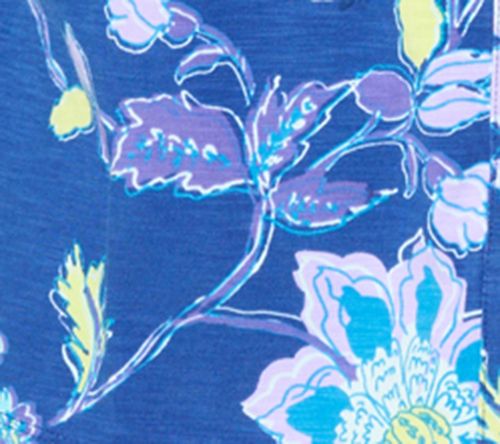 Belle by Kim Gravel French Floral Button Front Knit Blouse — View 6