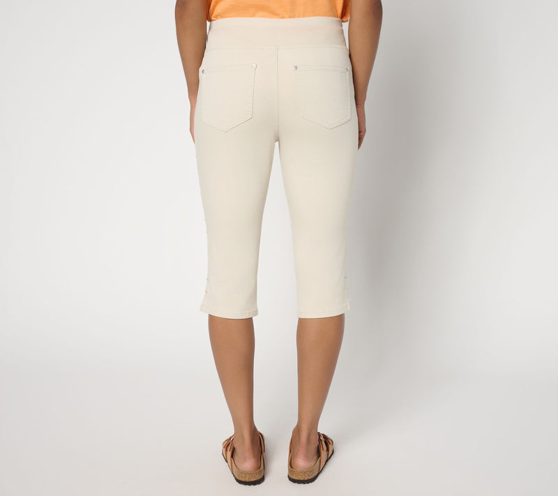 Belle by Kim Gravel Regular TripleLuxe Twill Confetti Pedal Pusher — View 8
