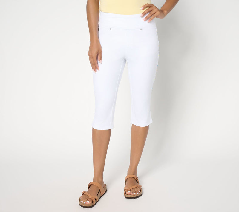 Belle by Kim Gravel Regular TripleLuxe Twill Confetti Pedal Pusher — View 5