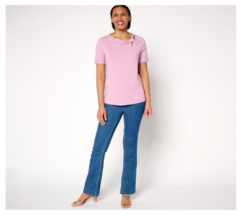 BEAUTIFUL by Lawrence Zarian Classic Knit Twist Detail Top — View 5