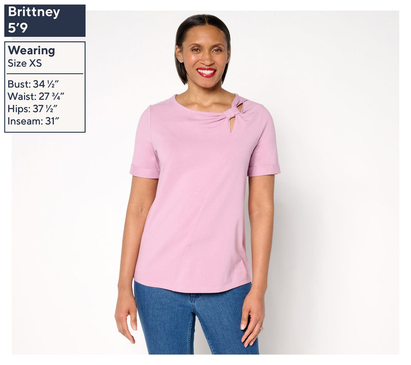 BEAUTIFUL by Lawrence Zarian Classic Knit Twist Detail Top — View 3