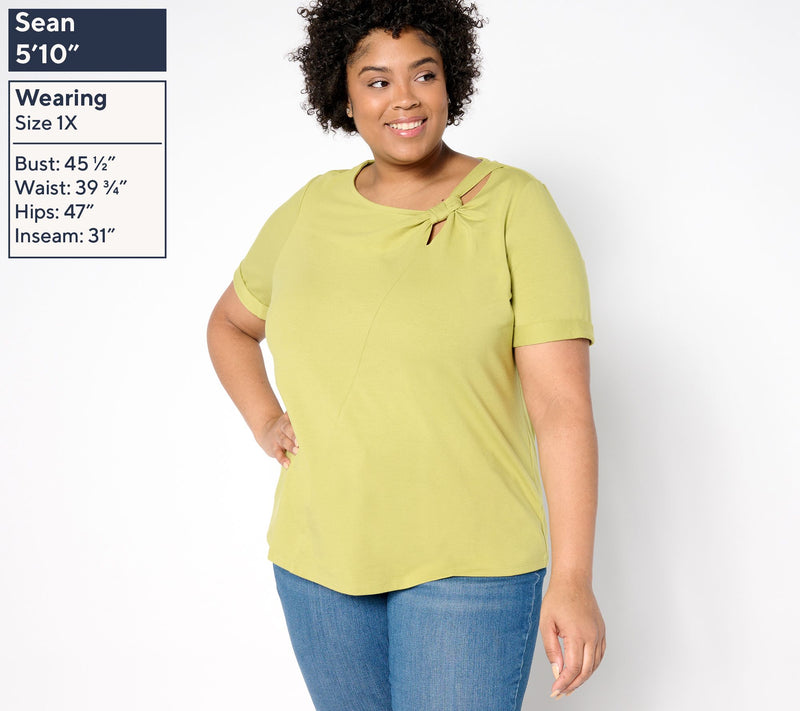 BEAUTIFUL by Lawrence Zarian Classic Knit Twist Detail Top — View 2