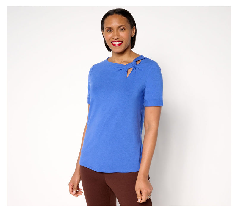 BEAUTIFUL by Lawrence Zarian Classic Knit Twist Detail Top — View 16