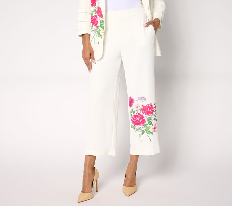 nicole by Nicole Miller Petite Cropped Pull-On Stretch Pant — View 3