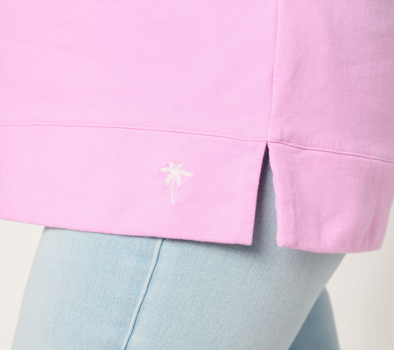 Denim & Co. Regular French Terry Dip Dye Tunic — View 18