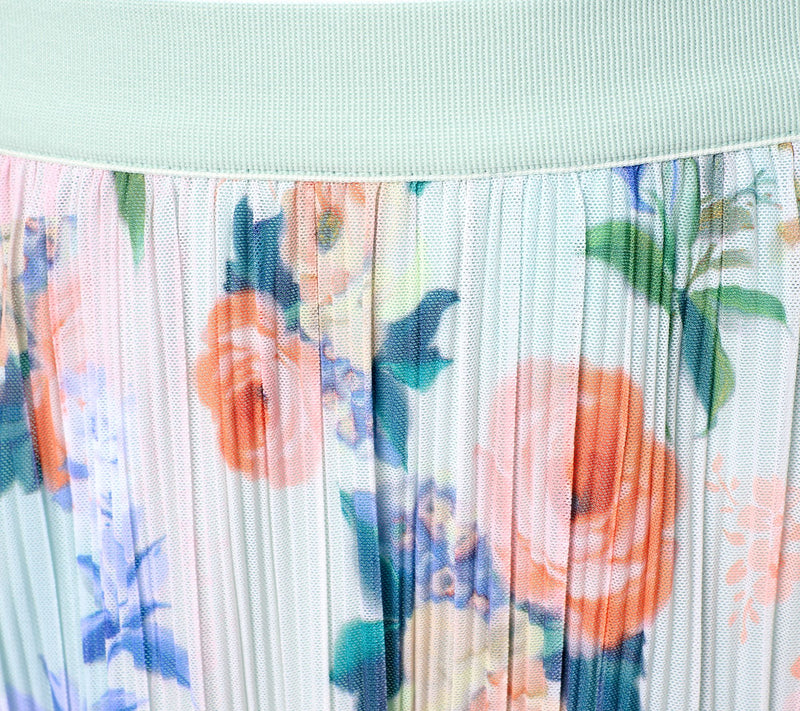 Isaac Mizrahi Live! Regular Pleated Mesh Pull On Midi Skirt — View 7
