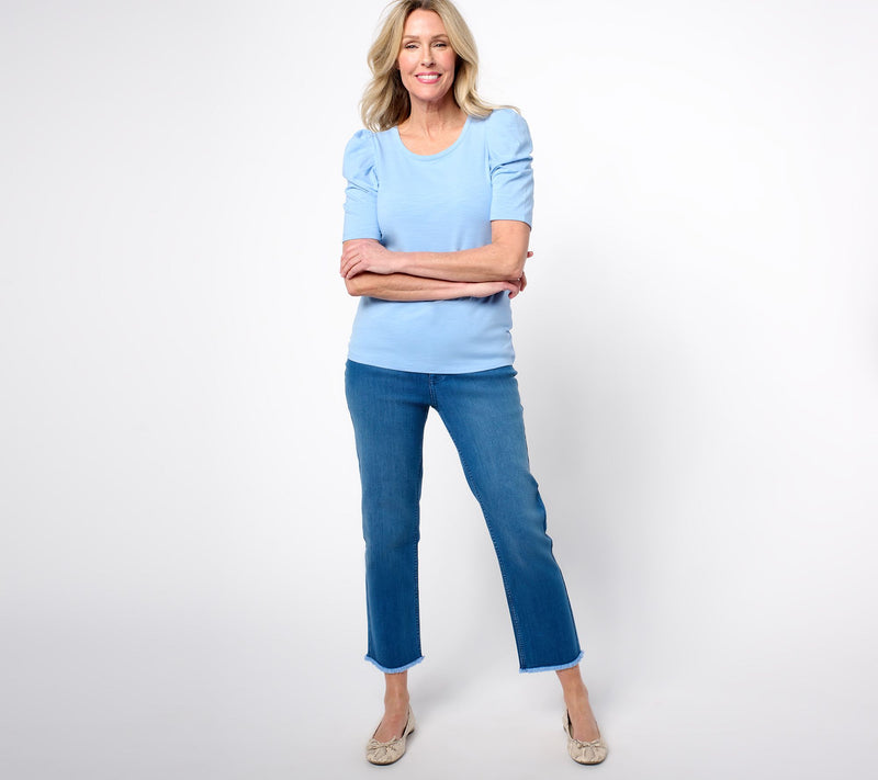 Studio Park x Rosina Grosso Ruched Sleeve Knit Top — View 5