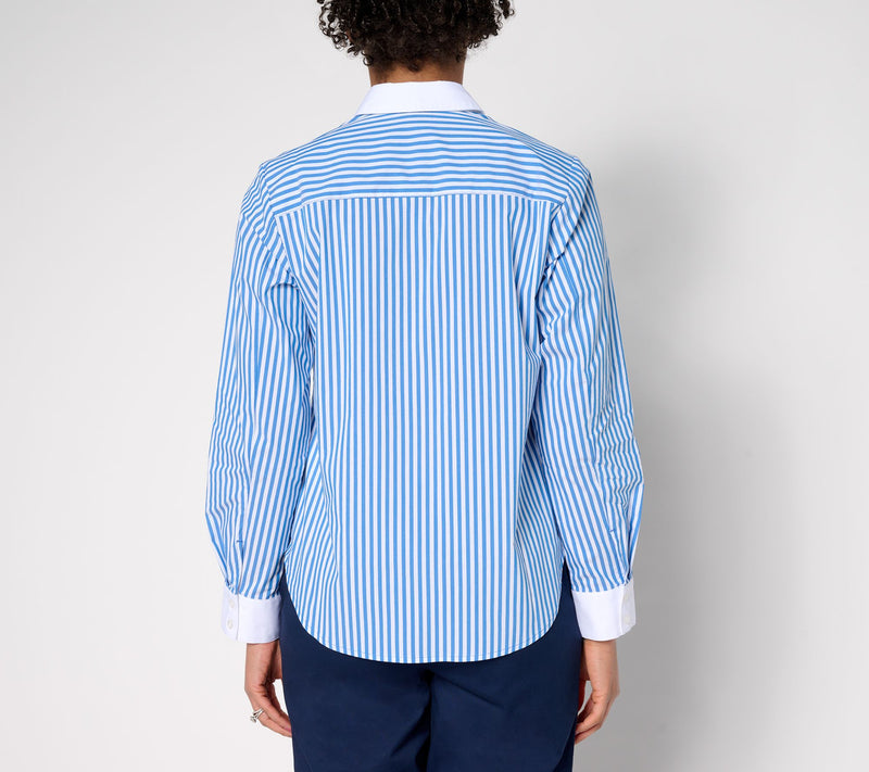 Studio Park x Rosina Grosso Embroidered Button Front Shirt — View 4