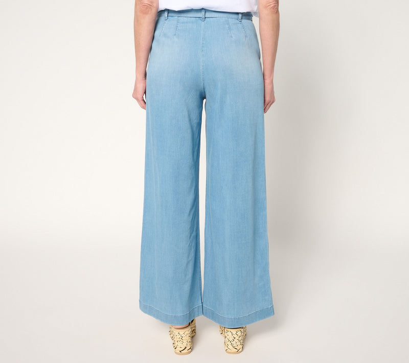Studio Park x Rosina Grosso Regular Pull-On Stretch Lyocell Wide Leg Pant — View 6
