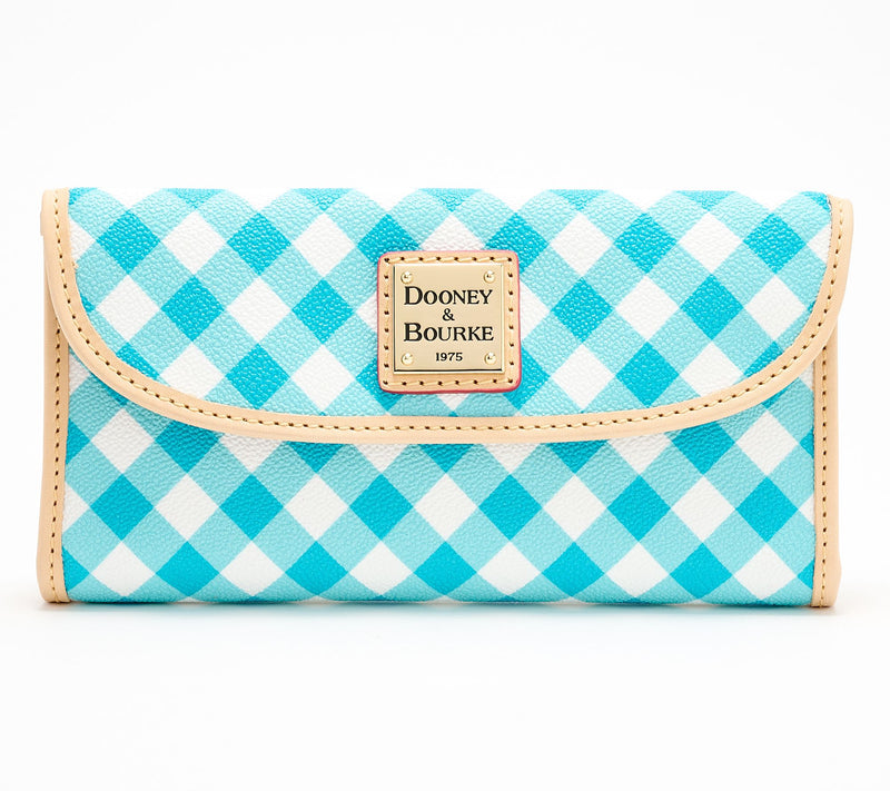 Dooney & Bourke Coated Cotton Gingham Continental Clutch — View 7