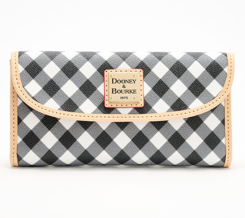 Dooney & Bourke Coated Cotton Gingham Continental Clutch — View 5