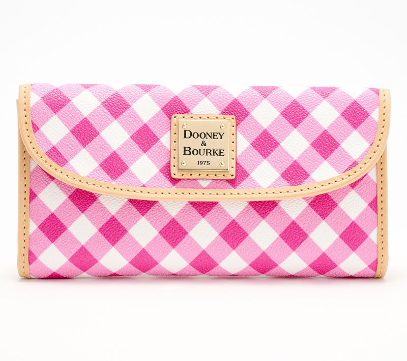 Dooney & Bourke Coated Cotton Gingham Continental Clutch — View 3