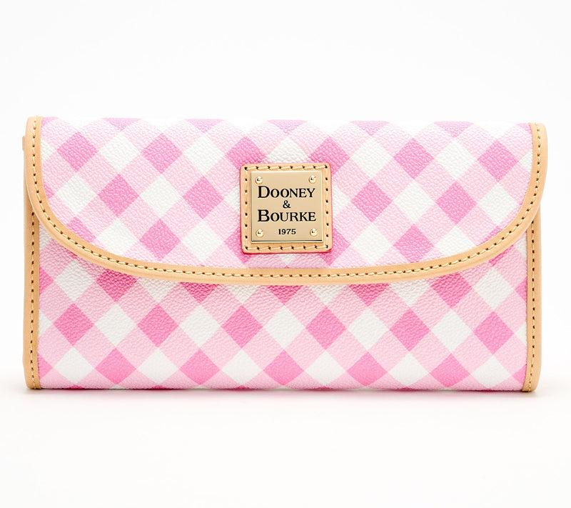 Dooney & Bourke Coated Cotton Gingham Continental Clutch — View 9