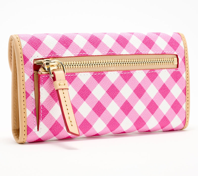 Dooney & Bourke Coated Cotton Gingham Continental Clutch — View 14