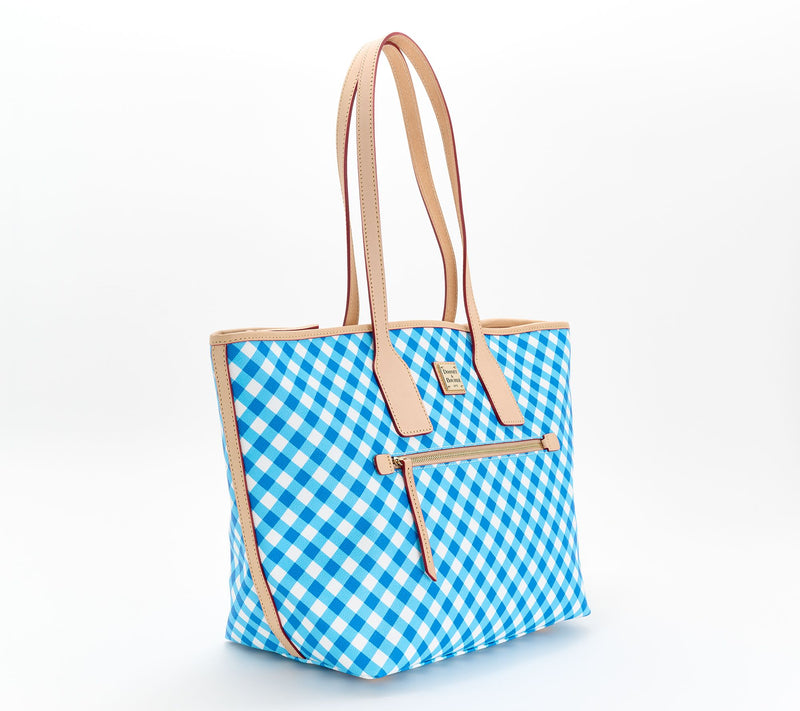 Dooney & Bourke Coated Cotton Gingham Large Tote — View 4