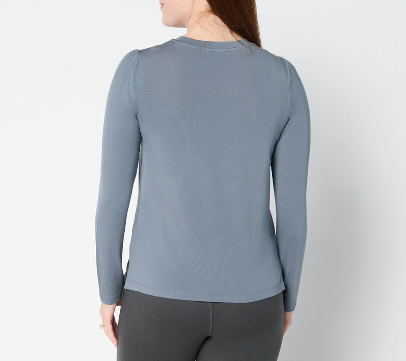 Barefoot Dreams Malibu Collection Peached Jersey L/S Tee — View 3