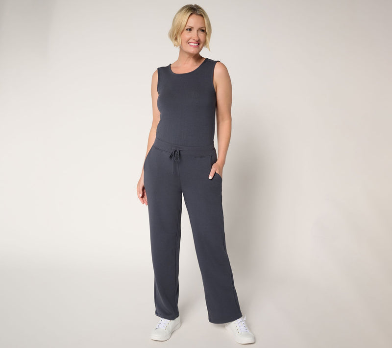 Barefoot Dreams Petite Malibu Collection Brushed Luxe Lounge Jumpsuit — View 10