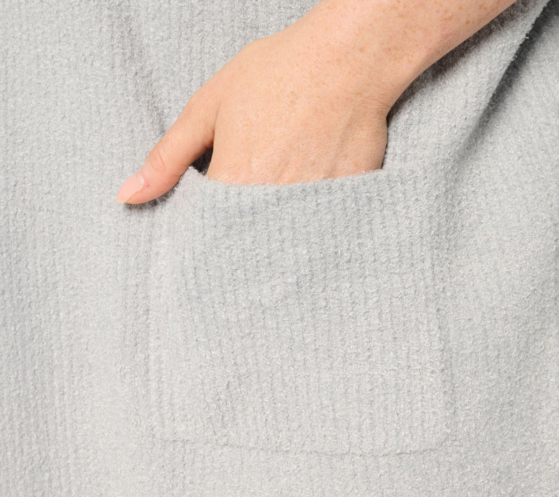 Barefoot Dreams CozyChic Lite Short Sleeve Ribbed Shawl Collar Wrap — View 17