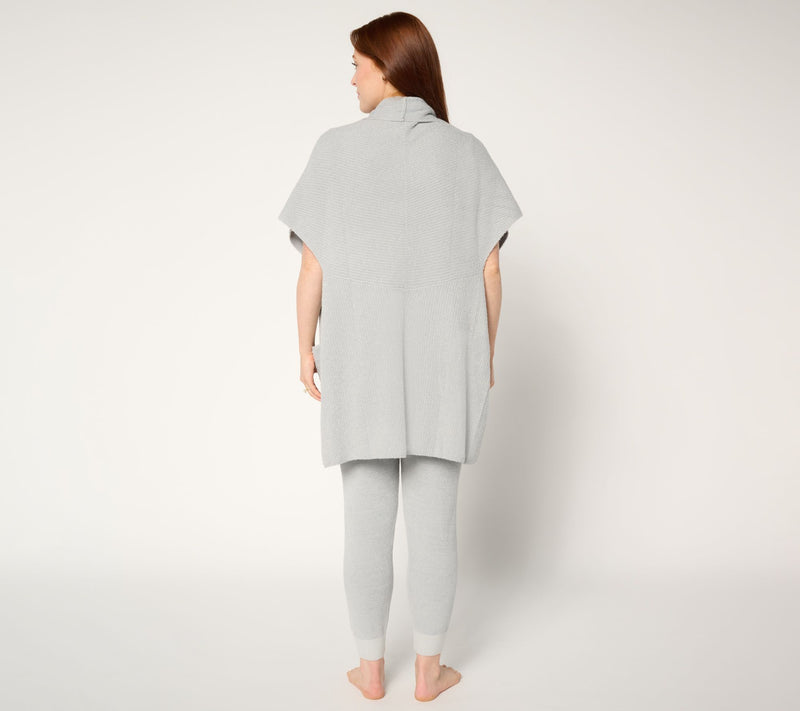 Barefoot Dreams CozyChic Lite Short Sleeve Ribbed Shawl Collar Wrap — View 16
