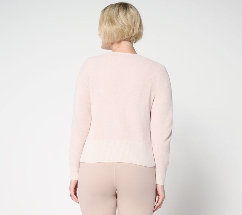 Barefoot Dreams CozyChic Ultra Lite Color Block Button Front Cardigan — View 7