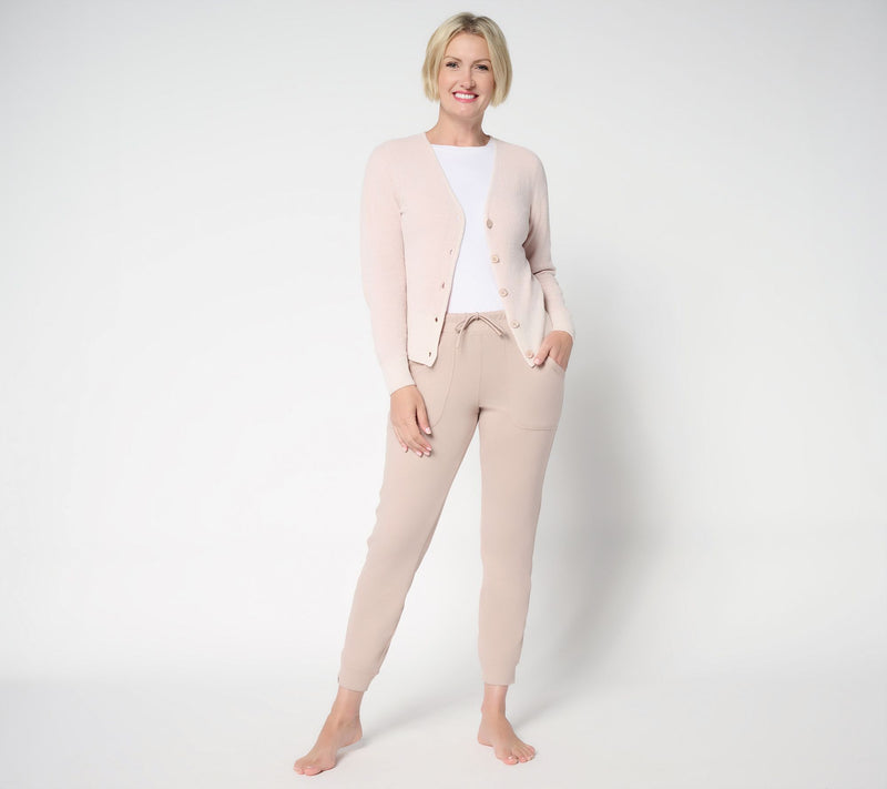 Barefoot Dreams CozyChic Ultra Lite Color Block Button Front Cardigan — View 8