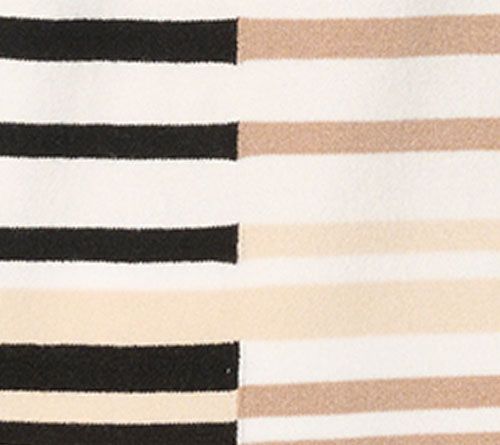 Sport Savvy Short Sleeve Spliced Stripe V-Neck Sweater — View 7