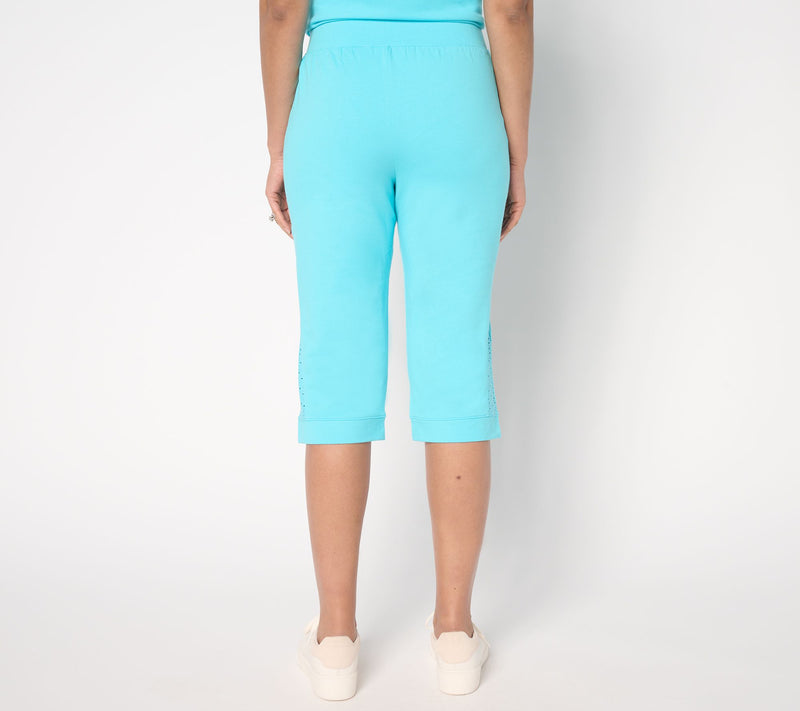 Sport Savvy Regular Eyelet and French Terry Skimmer Pant — View 12