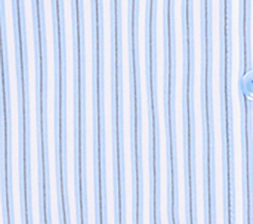 Joan Rivers Stretch Cotton Button Front Mixed Stripe Shirt — View 2