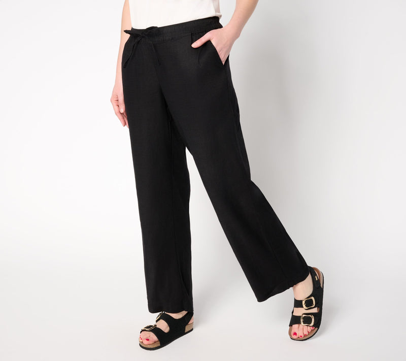 NYDJ Relaxed Linen Blend Drawstring Pant — View 3
