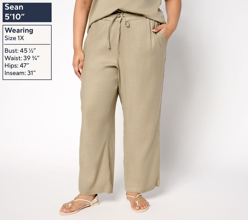 NYDJ Relaxed Linen Blend Drawstring Pant — View 8